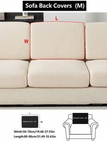 1件装弹力沙发套，防滑全覆盖沙发座套，四季皆宜，加厚面料，可机洗，防尘防污，米色纹理图案，宠物友好，可调节尺寸，适用于转角沙发，也适用于卧室、办公室、客厅组合式沙发和L型沙发，毯子和1/2/3/4座套可选，可手洗