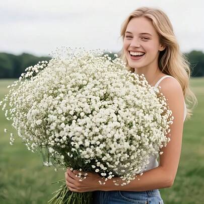 180 piezas Ramo de flores artificiales de Nube de Bebé, Nube de Bebé artificial, Flores artificiales, Planta de Nube de Bebé, Flores de Nube de Bebé, Ramo de flores artificiales de Nube de Bebé, Adecuado para ramo de novia de boda, decoración del hogar, decoración de mesa, relleno de jarrón, decoración floral DIY (para bodas y días festivos), decoración de habitación, Día de San Valentín, regalo de cumpleaños, regalo de graduación, decoración de jardín, plantas artificiales, jardinería