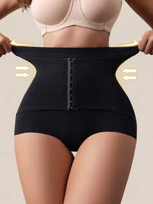 1件装收腹塑形内裤高腰塑形内裤束腰带塑身衣女士塑身裤女士内衣无痕女士内裤提臀 - 杏色 - 查看 8