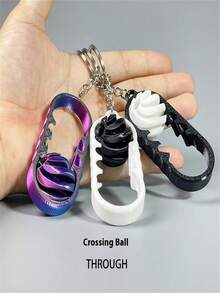 1 pieza Juguete de escritorio con estructura 3D impresa en espiral, juguete de remolino de dos colores, mejor juguete antiestrés para la oficina, regalo de fiesta de cumpleaños, regalo perfecto - Multicolor - Ver 2