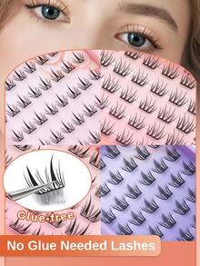 30 Pcs DIY Clusters Eyelash Self-Adhesive Glue Free False Eyelashes Natural Soft Lashes  Foxes Eyelash  - fox eye lashes - View 1