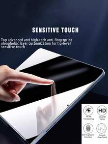 1pc Tempered Glass Screen Protector, For Galaxy Tab S7 11-Inch / S8 11-Inch / S9 11-Inch / A9+/S10/S10/S11, Anti-Scratch, Anti-Fingerprint, Smooth, Privacy Protection, Easy Installation Screen Protection Essentials, Applicable To Daily Shield, Office, Home Daily Shield Office Home Pad Screen Protector Pad Accessories Privacy Screen Protector Anti-Spy Waterproof Shockproof Anti-Fall Scratch Resistant - Black - View 7