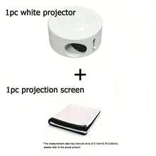 便携式迷你投影仪，内置立体声扬声器和USB供电 - 护眼家庭影院，支持屏幕镜像，设计紧凑，适合室内/室外电影、游戏、旅行，迷你便携投影仪，室内娱乐，可壁挂，高效散热系统，多媒体连接