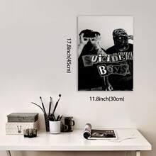 1pc Framed 1pc  Suicide Boys Album Cover Canvas Poster, Hip Hop Pop Fashion Wall Art Print, Modern Aesthetic Decor For Living Room, Bedroom, Office - Multipurpose, Wall Hanging, No Electricity Needed, Music Wall Art 2D - 裱框 - 查看 5