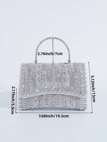 Túi cầm tay dự tiệc đính đá lấp lánh bạc thanh lịch, Túi dạ hội đính hạt pha lê dành cho phụ nữ, Những dịp trang trọng, Hoàn hảo cho tiệc cưới, tiệc tối, vũ hội, tiệc tối/tiệc, Kết hợp với váy dự tiệc ngày lễ, váy dạ hội & váy sequin, Kết hợp hoàn hảo với trang phục năm mới, Kết hợp tuyệt vời với váy dự tiệc dành cho phụ nữ, Túi dự tiệc Tready, Hoàn hảo cho tiệc, đám cưới, vũ hội, bữa tối/tiệc, Những vật dụng thiết yếu cho đám cưới, Kết hợp hoàn hảo với váy tốt nghiệp, váy dự tiệc, Túi đính đá quyến rũ - Bạc - Xem 9