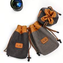 SLR Camera Storage Bag Photography Bag Vintage Canvas Portable Micro Single Digital Camera Lens Bag, Large, Medium, Small - 彩色 - 查看 7