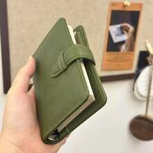 1pc M5 Mini Green Portable Pocket Notebook, Minimalist Design, Pocket Size, 40 Blank Pages, Suitable For Meeting Notes, Office Records, Study Notes, Refillable Inner Pages, Hard Cover, School Supplies, Back To School Season - Multicolor - View 6