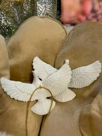 1 st/2 st juldekorationer i hartsstil vänskapsduvor - julgransprydnad set med två duvor - bästa presenten till någon speciell heminredning rumsdekor vinter