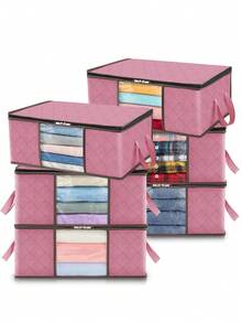 3 件套家居收纳袋，可折叠家用收纳盒，适用于衣物、床上用品、毛衣、家居和衣柜整理