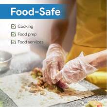 ProHeal Transparent Vinyl Disposable Gloves Cooking And Home Cleaning Gloves - Powder Free And Latex Free Kitchen Gloves