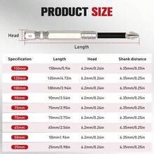 High Magnetic Screwdriver Bit Set, Upgraded Strong Magnetic Durable Screwdriver Bit Set, 2025 New Anti-Slip Magnetic Electric Screwdriver Set Alloy Steel For Impact Driver (6 Pieces, Silver) - Silver - View 3