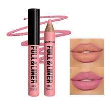 LANGMANNI Serie de acabado mate de 12 colores de delineador de labios y lápiz labial. Delineadores de labios de larga duración, suaves y con alto nivel de pigmentación para mujeres.