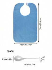 1件装可调节成人围兜，多功能围兜，适用于老年人、残疾人、养老院及其他场合 - 彩色 - 查看 2