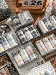 15 Rolls/Box Of Exquisite Lace Pattern Transparent Tape, Waterproof PET Material Creative Design Tape, Suitable For Scrapbook Decoration, Gift Wrapping Decoration, Art Item Decoration Tape, A Gift For Friends - Multicolor - View 12