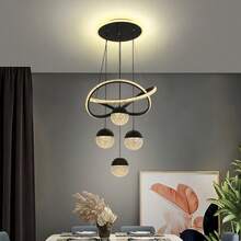 4-Head Acrylic Round Ball Pendant Light, Modern Minimalist Design, Suitable For Dining Room, Bedroom, Living Room, Corridor, Ceiling Light - Multicolor - View 10