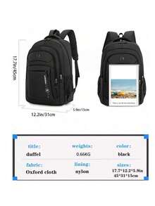 大容量，工作旅行背包，男士，大容量，旅行，高品質，旅行，男士大包，學生學習用品，秋季教師書包，禮物，聖誕包，書包，背包，返校，沙灘包，筆記本電腦包，度假包，運動生活，徒步旅行背包，週末包，背包，旅行必需品，大包，春季學校背包，筆記本電腦包, - 寶藍色 - 查看 4