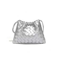 Cloud-Form Tasche, geflochtenes Design, Zugband,-Umhängetasche für Damen, modernes Accessoire