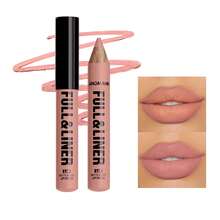 LANGMANNI Serie de acabado mate de 12 colores de delineador de labios y lápiz labial. Delineadores de labios de larga duración, suaves y con alto nivel de pigmentación para mujeres.