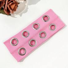 Hip-Hop Punk Style Hollowed-Out Air Eye Metallic Stretch Headband For Both Men And Women, Music Festival Rock Dark Headband Valentine's Day Travel Essential - Xám - Xem 10