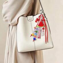 20 Stücke bunte Nylon-Seil Schlüsselanhänger Anhänger Bastelset, handgeflochtenes Seil DIY Anhänger Zubehör für Handtasche, Rucksack, Geldbörse Dekoration, perfekt für Weihnachten, Thanksgiving - Gemischte Farben - Übersicht 5