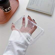 1pc Transparent Airbag Anti-Fall Phone Case, Oil-Proof, Scratch-Resistant, Easy To Clean, Friendly Appearance - Clear - View 5