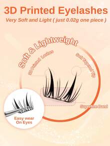 30 Pcs DIY Clusters Eyelash Self-Adhesive Glue Free False Eyelashes Natural Soft Lashes  Foxes Eyelash  - fox eye lashes - View 6