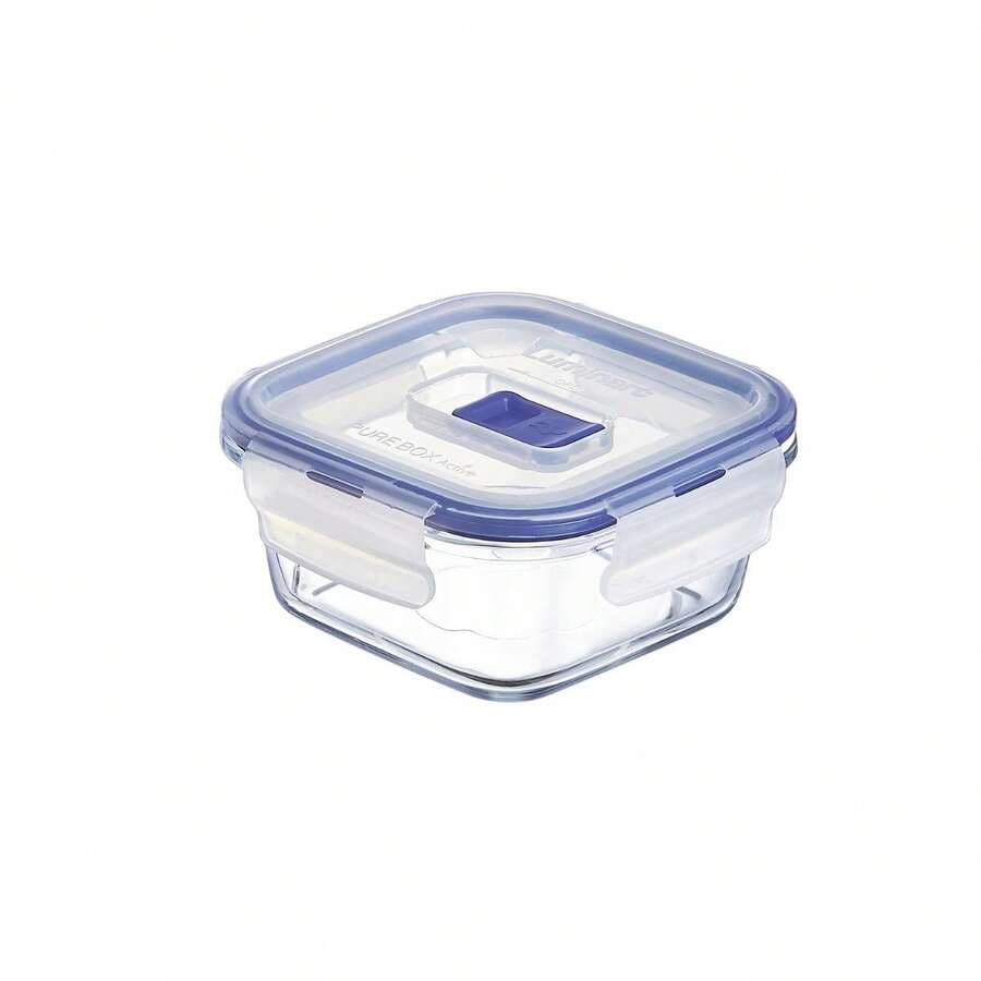 Luminarc Pure Box Active 方形密封保鮮盒，10厘米，12x12x6.2厘米 - 38厘升 Pure Box Active 亮面款，可微波爐加熱，可冰箱冷藏，耐熱衝擊，帶4個密封圈和閥門的蓋子，易於清潔，法國製造，可用洗碗機清洗，48/72小時內送達 - 彩色 - 查看 1