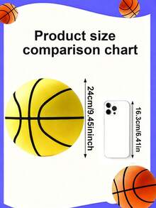 Quiet Basketball, Foam Basketball, Indoor Training Quiet Ball, Quiet Foam Indoor Training Ball, Suitable For Various Indoor Activities, Thanksgiving, Christmas And Halloween Gifts - Multicolor - View 23