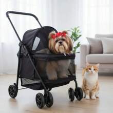 Pet Dog And Cat Transport Cart - Transports Up To 12kg. - 黑色 - 查看 1