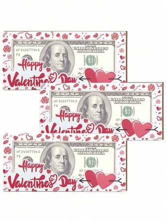 1pc Happy Valentine's Day Heart Cash Gift Wallets - Wooden Money Holders For Birthdays, Ideal For Cash Or Gift Cards, DIY Wedding Party Favor & Decorations