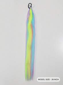 26Inch Synthetic Long Jumbo Ombre Braiding Hair Extension Color Hairpiece For Kids Elastic Rubber Band Hair Accessories 1pc