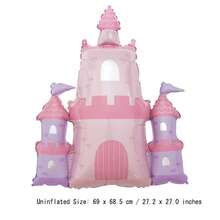 1pc Elegant Princess Style Balloon, Cute Castle, Princess, Fairy, Unicorn Shaped, Birthday Party Princess Theme Decoration - Multicolor - View 12