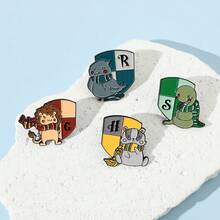 Warner Bros 1/4 Pcs Cartoon Brooch Set Creative  Shaped Enamel Pin Metal Badge Jewelry Clothing Backpack Accessories Gifts - One Size - View 7