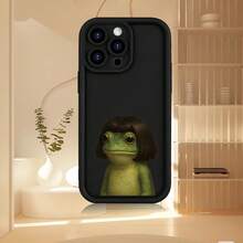 Una funda de teléfono con diseño de rana linda e interesante, una funda de protección personalizada simple y elegante, diseño a prueba de golpes y anticaídas, adecuada para todas las series de teléfonos , compatible con  17.17 Pro...17 Pro Max...17 Agua. 16.16 Pro...16 Pro Máx.16 más.. 15.15 Pro Max...15 Pro...15 más.. 14.14 Pro...14 más..14 Pro Max... 13.13 Pro...13 Pro Max...12.12 Pro...12 Pro Max...11.11 Pro...11 Pro Máx.XR.X.XS.XS máx.Se.MiNi, es un poco extraño, pero muy protector. - Negro 726 - Ver 7