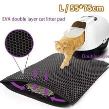Single-Hole Cat Litter Mat, Large Honeycomb Double-Layer Cat Litter Mat, Waterproof Anti-Slip Mat, Suitable For Cat Litter Box - Multicolor - View 14