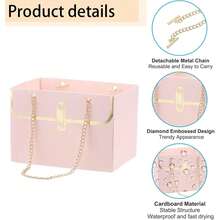24pcs Flower Gift Bag Set, Including 12pcs Flower Box And 12pcs 3D Butterfly Decor, Multi-Functional Flower Box Portable Handbag Suitable For Bouquets, Great For Party, Mother's Day, Wedding, Birthday, Graduation, Valentine's Day And More - Multicolor - View 4