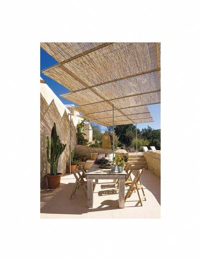 Jardin202 Cerramiento Natural Bambú Fino de ocultación | Caña de Bambú para cerramiento de Jardín