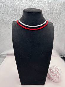 1pc Minimalist Chic Black PU Choker, Versatile Neck Band/Necklace, Suitable For Daily Wear - Black - View 7