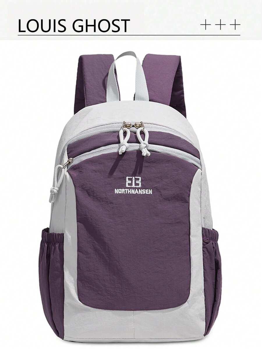 Ensemble de sac à dos multifonctionnel minimaliste 3 couleurs | Débloquer l'esthétique polyvalente des voyages urbains. Système de cordon élastique * Design à couches multi-poches - Un seul ensemble peut gérer divers scénarios comme les déplacements sur le campus et les voyages en plein air. Poche en maille élastique avant pour un accès facile à la carte du campus.