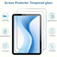 BOLLYMORE 2pcs Tempered Glass Screen Protector, Suitable For IPad 11th & 10th Gen A16/A3355/A3356 - Ultra Durable, Smooth Surface, Anti-Fingerprint, Compatible With Apple Pencil, 9H Hardness Protection, Tablet Accessory | Fashionable Design - 2 HD Tablets - View 4