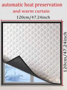 1件装保暖窗帘，隔热保温，窗纱，冬季防漏，防水，遮阳，隔音，双层加厚保暖窗帘