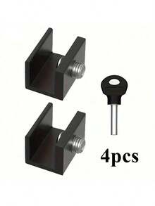 2pcs Metal Adjustable Sliding Door Lock With Keys - Vertical Security Door Lock For Pets, No Assembly Required, No Battery Needed - Multicolor - View 13