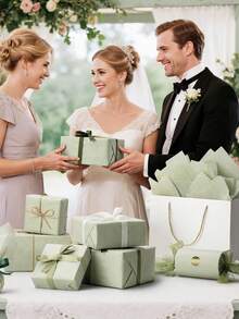 1/5/10 hojas de papel de seda verde salvia, papel de regalo de Navidad verde, papel de embalaje, papel delgado para bolsas de regalo, papel de regalo de manualidades DIY para flores de cumpleaños, bodas y fiestas - Multicolor - Ver 2