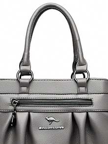 Sac à main femme de grande capacité conventionnel, sac doux de haute qualité, de mode et de style rétro. Nouveau modèle 2024 - Gris - Voir 6