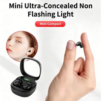 Ultra Compact Mini Wireless Earbuds - Unisex TWS In-Ear Headphones, 5.3mm Earbud Jack, Touch Control, Rechargeable Battery, USB-C Charging, Ideal For Music, Fitness & Running, Compatible With Android & IOS, Wireless Earphones, Fitness Audio Gear, Stylish Design, Durable Plastic Material, Suitable For Active Lifestyle, Modern Earbuds, Lightweight Earbuds, Suitable For Active Lifestyle Users