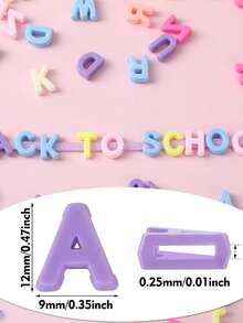 200/Pcs Bohemian Alphabet Beads Set, Acrylic 3D Letter Beads For Jewelry Making, DIY Bracelet Kit, Friendship Gift, Art & Craft Supplies, Fashion Accessories For Keychains, Phone Charms, Creative DIY Parts, Ideal For Valentine's, Thanksgiving, Christmas - Synthetic Stone, No Plating