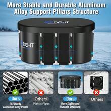 Upgrade 129 Gal XL Large Oval Ice Bath Tub For Athletes Collapsible Cold Plunge Tub - Multiple Layered For Post-Exercise Recovery Portable Bathtub For Home Gyms Indoor Outdoor Use - màu đen - Xem 5