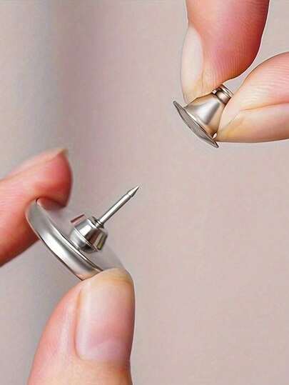 6Pairs Magnetic Curtain Closure, Curtain Weights Magnets Clips With Tack, Drapery Magnetic Holder Buckle, Keep Curtain Or Shower Curtain Closed To The Wall, Prevent Being Blown Away By The Wind