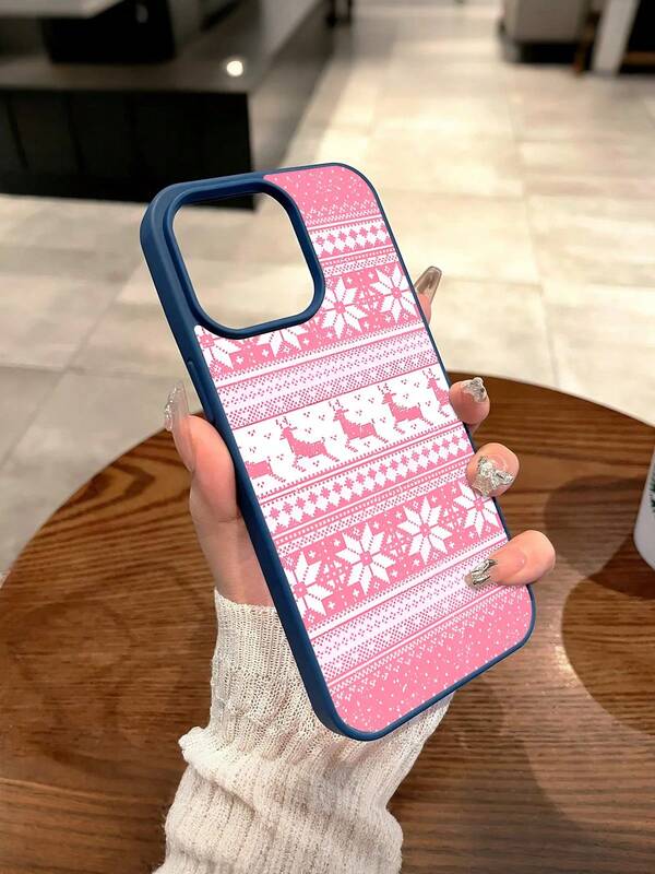 Weihnachten Muster Transparente magnetische Handyhülle für iPhone 17 16 15 14 13 12 11 Pro Max Plus Air,Acryl + TPU Handyhüllen & Cases, Phone Case, Stoßfeste, Handy Zubehör, Geschenkidee für Männer und Frauen, Handyhülle