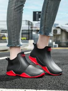 1 Pair Anti-Slip Short Rain Boots, Lightweight & Durable Waterproof Jelly Shoes, Outdoor Fashion Water Shoes For Men And Women, Couples Rainwear